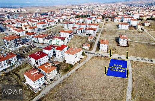 Acar Emlak'tan Caddeye Cephe Ticari + Konut Köşe Başı 611 M2 Ars