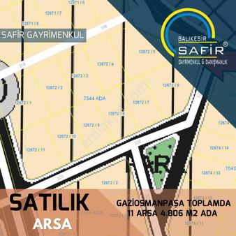 Balıkesir Gaziosmanpaşa Mh.toplamda 11 Arsa ,4.806 M2 Ada, Konut İmarlı