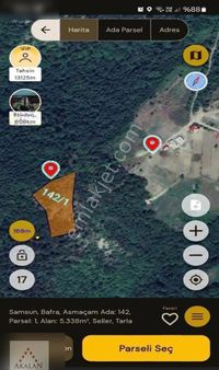 Akalan Arsa Ofisinden Bafra Asmaçam Köyünde Satılık Tarla