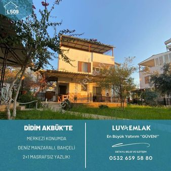 Didim Akbük'te Merkezi Konumda Müstakil Bahçeli Deniz Manzaralı 2+1 Yazlık