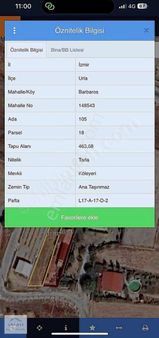 Urla Barbarosta Satılık Tarla Köy İçine Yakın