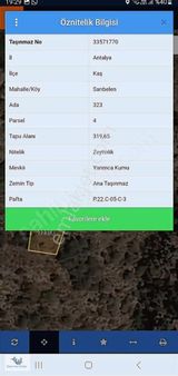 Kaş Sarıbelen De Full Kapanmaz Deniz Manzaralı Arsa...