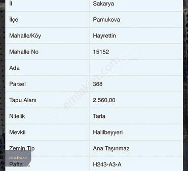 Sakarya Pamukova'da Yatırımlık Hobi Bahçesi