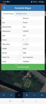 Alibey'den Samsun Ordu Karayoluna 2.parsel 1728m2 Arsa