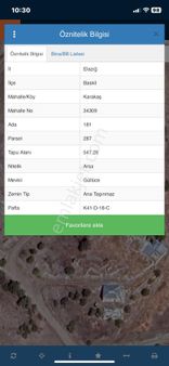 Ümit Emlak’tan Baskil Karakaş Köyünde Satılık 547m2 Köy Arsası