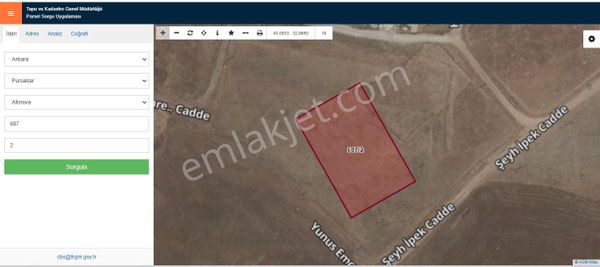 Turyap'tan Pursaklar Altınova Mah 643 M2 İmarlı Arsa 8 Kat İmarlı