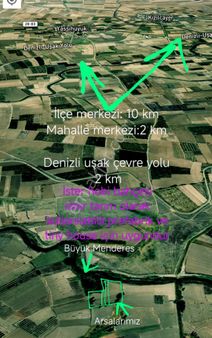 5 Dönüme Yakın 4 Adet Büyük Menderesten Gelen Nehire Sıfır