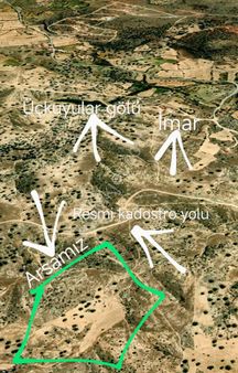 Yarısı Sürülüp Ekilir 47 Dönüm Dağlık Ferah Ekilir Biçilir