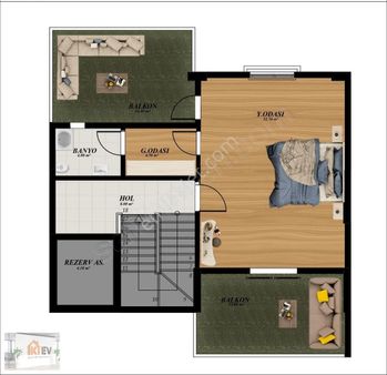 İkiev'den Burç Esentepe'de Modern Mimari Tripleks Villa Projesi