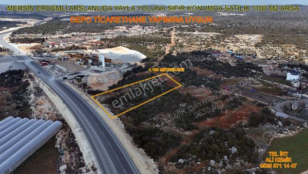 Yayla Yoluna Sıfır İş Yeri Depo Ticarete Uygun Satılık Arsa