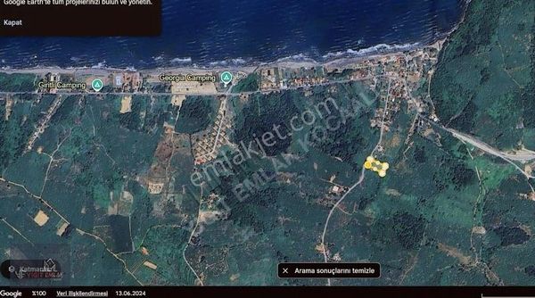 Düzce Akçakocada Denize 600 Metre Mesafede 1261 M2 Satılık Arsa