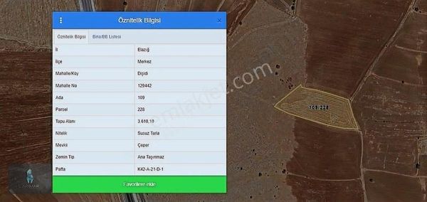 Lg'den Çemişgezek Yoluna Yakın Hobi Bahçesine Uygun 3.610 M2