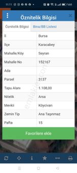 Karacabey Seyran Köyü'nde Satılık Arsa