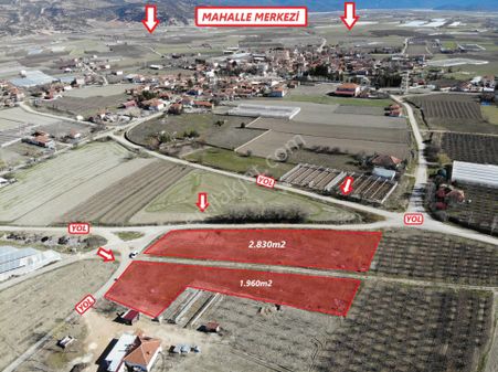 Elmalı Eymir Mahalle Merkezinde Yola Cephe Yan Yana 1.960m2 Ve 2.830m2 Satılık Tarlalar