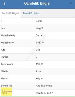 Roma' Dan Cerrah' Ta Satılık Arsa