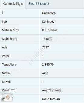 İkiev'den Kızılhisarda A2 3 Kat Müsadeli Satılık Villa Arsası