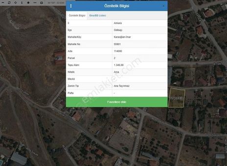 Gölbaşı Karaoğlan Da İfrazı Yapılmış 673 Mt2 Satılık İmarlı Arsa
