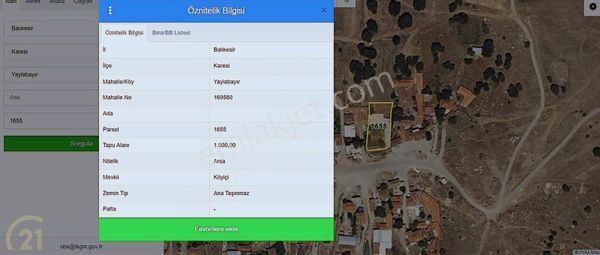 C21 Loca'dan Yaylabayır Köy İçi Satılık Arsa