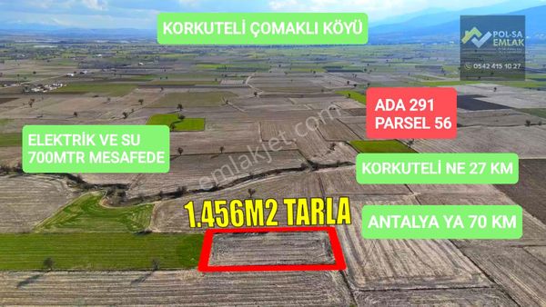 ✅çomaklı Da ✅satılık 1.456m2 Tarla✅tek Tapu ✅fiyat 650.000➡️pol-sa Emlak⬅️✅✅➡️☎0542 415 10 27☎⬅