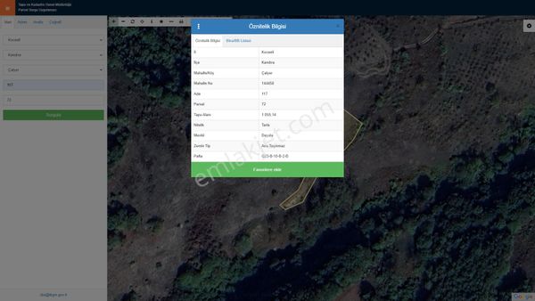 Kandıra Çalyer'de 1.055,14 M2 Satılık Arsa