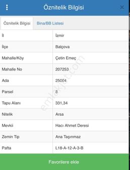 İzmir Balçovada Satılık Arsa