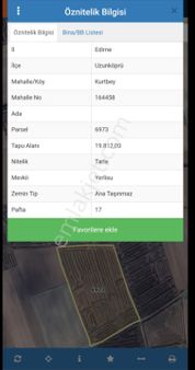 Edine Uzunköpru Kurtbeyköyü Satılık Arsa