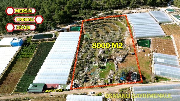 Erdemli Gücüş Satılık 8 Dönüm Köyiçi Tarla