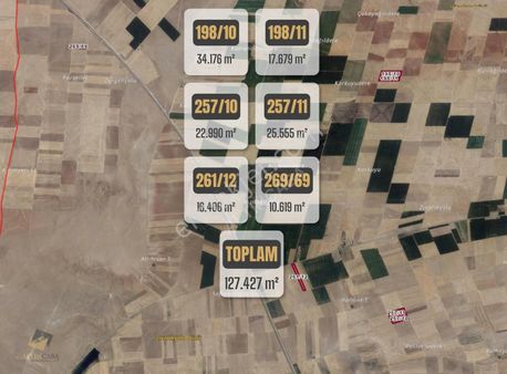 Altıncaba'dan Başhüyükte 4 Parça 127.427 M² Verimli Tarla