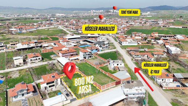 Balıkesir Köseler Mahallesinde Satılık 800 M² Villa İmarlı Arsa