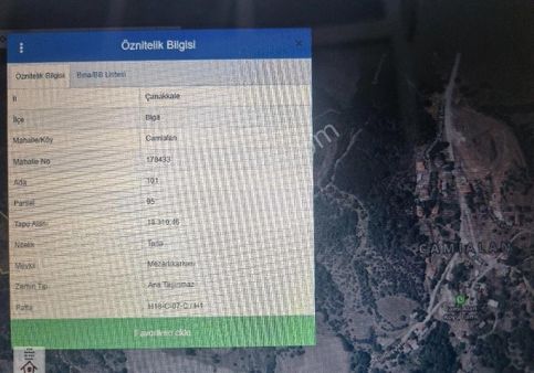 Çanakkale Biga Camialan Köyü Yatırımlık Köyün Yanı Tarla