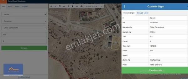 Mazaka Cıty'den Erkilet Kumluk'ta Satılık Villa Parseli