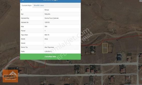 Efdal'den Selçuklu Sızmada Takasa Açık 4 Dairelik Müstakil Arsa!
