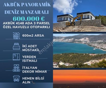 Akbükte Panoramik Deniz&sunset Manzaralı İnfinity Havuzlu Şaheser