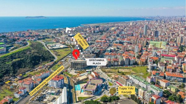 Maltepe Ofistanbul Plaza Kdv'li 385m2 Kiralık İskanlı Boş Ofis