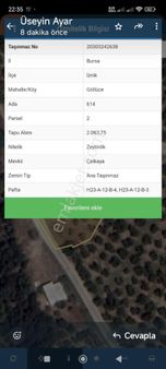 Bursa İznik Göllüce Mah Satlıklık Zeytinlik