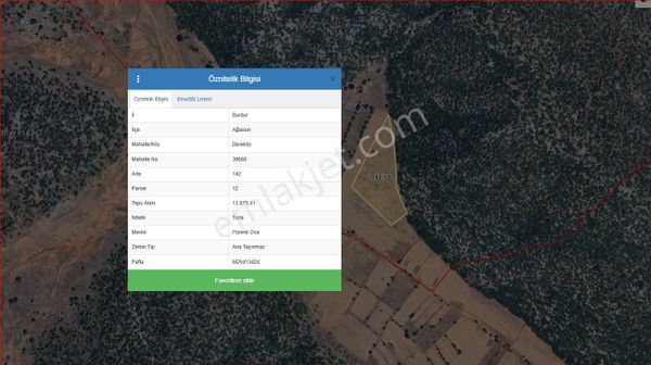 Asya Evim Emlaktan Ağlasun Dereköy De Satılık Tarla