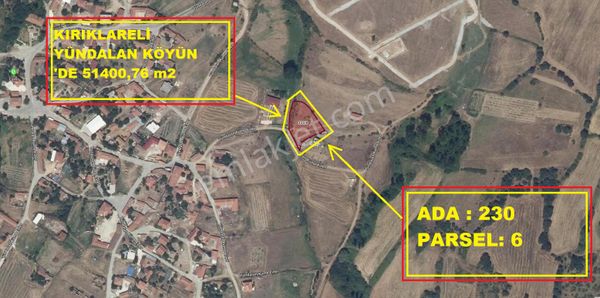 Kırklareli Merkez Yündalan'da Satılık 1.603 M2 Arsa