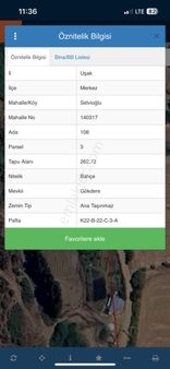 Uşak Merkez Selvioğlu Köyünde Satılık Bahçe