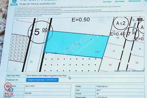 Silivri Cumhuriyette Satılık 4 Villalık Kupon Arsa