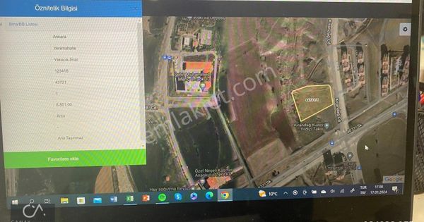 Yenimahalle Yakacık Kuzey Yıldızı Mh İmarlı Arsa 600 M2 Konut Alanı Toplam 8800 M2 Satılık