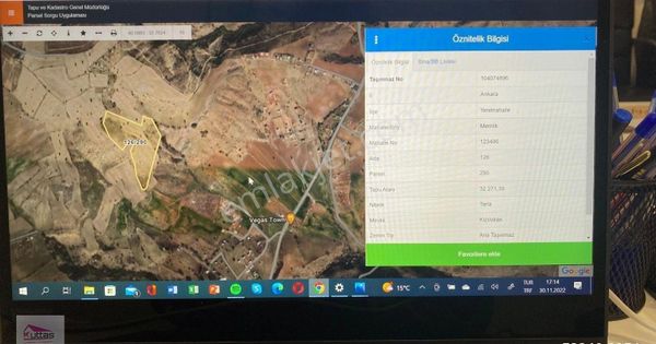 Yenimahalle Memlik Te 3.000 M2, 7.450 M2, Toplam 10450 M2 Arsalarımız