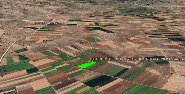 Burdur Tefenni Beyköy'de Satılık Sera Yapımına Uygun Tarla