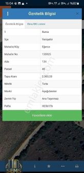 Şems Gayrimenkulden Eğerce Köyünde 2303m2 Satılık Hobi Bahçesi