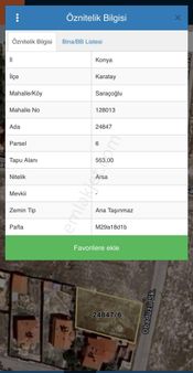 Saraçoglu Mah 2. Kanalda 563 M2 Yola Cephe Satılık Arsa