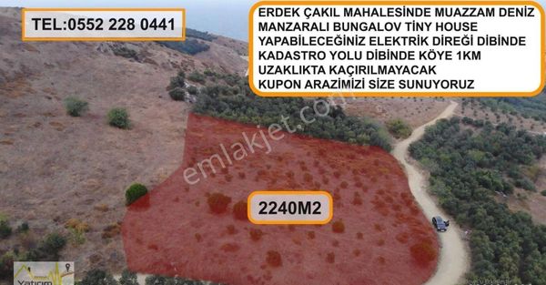 Erdek Çakıl Mah. Fırsat Full Deniz Manzaralı Satılık Arazi