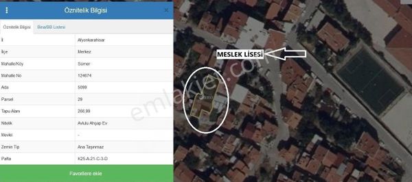 Afyon Sümer Mahallesinde Satılık Arsa