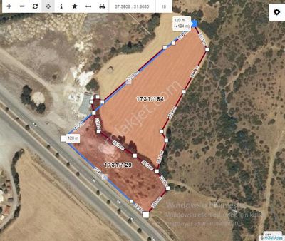 Konya Seydişehir Karayolları Karşısı Satılık Ticari Arsa -tarla 13982 M2 Anayola 20 M.