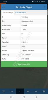 Tekirdağ Marmara Ereğlisi Çeşmelı Satılık 250m2 Arsa