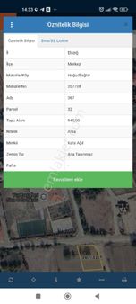 Hoğu Bağlar Da 940 M2 İmarlı Arsa