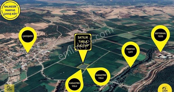 🟡⚫manyas Çavuş'da Yola 125m Cepheli 6.425 M² Satılık Tarla⚫🟡